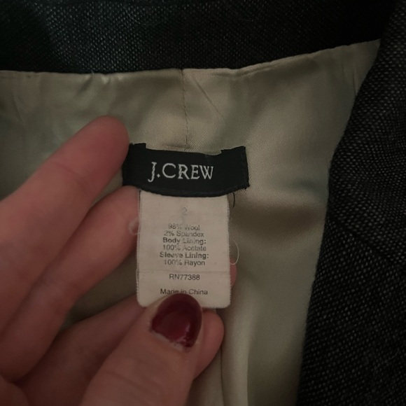 EUC J Crew Schoolboy Blazer Charcoal Size 2 - Picture 7 of 7
